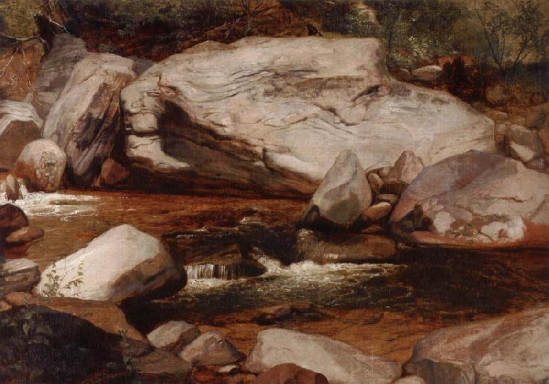 Asher Brown Durand Creek and rocks Germany oil painting art